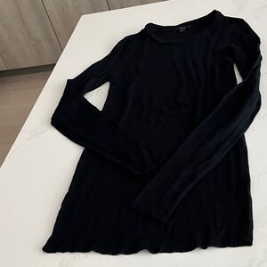 COS Thin Merino Women's Sweater layer, midnight blue, M, 100%wool, classic